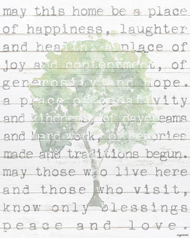 This Home White Modern Wood Framed Art Print with Double Matting by Brown, Kyra