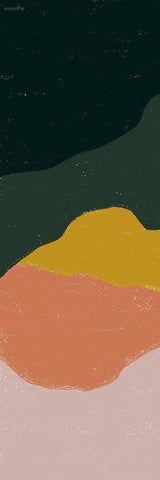 Terracotta Mountains I White Modern Wood Framed Art Print with Double Matting by Brown, Kyra