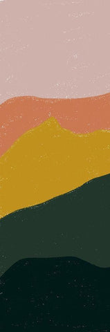 Terracotta Mountains II White Modern Wood Framed Art Print with Double Matting by Brown, Kyra