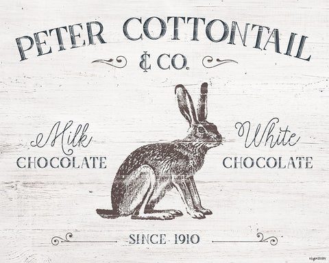 Peter Cottontail Black Ornate Wood Framed Art Print with Double Matting by Brown, Kyra