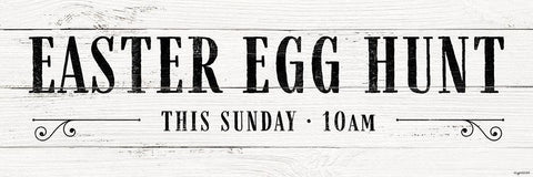 Easter Egg Hunt White Modern Wood Framed Art Print with Double Matting by Brown, Kyra