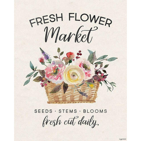 Flower Market Gold Ornate Wood Framed Art Print with Double Matting by Brown, Kyra