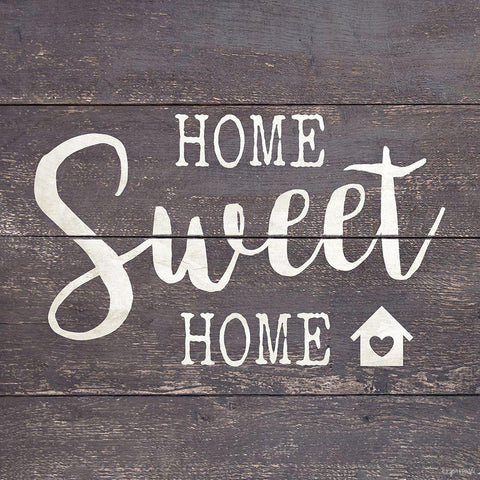 Home Sweet Home White Modern Wood Framed Art Print by Brown, Kyra