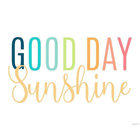 Good Day Sunshine White Modern Wood Framed Art Print by Brown, Kyra