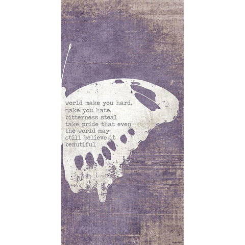 Right Butterfly Black Modern Wood Framed Art Print with Double Matting by Brown, Kyra