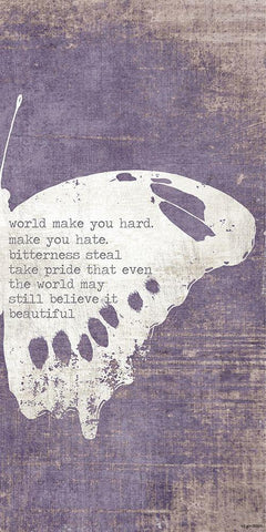 Right Butterfly Black Ornate Wood Framed Art Print with Double Matting by Brown, Kyra