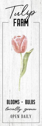Tulip Farm Black Ornate Wood Framed Art Print with Double Matting by Brown, Kyra
