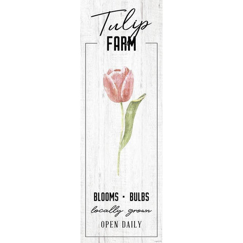 Tulip Farm Black Modern Wood Framed Art Print by Brown, Kyra