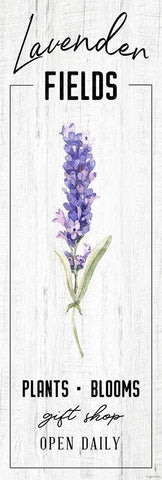Lavender Fields Black Ornate Wood Framed Art Print with Double Matting by Brown, Kyra