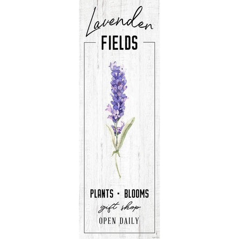 Lavender Fields Black Modern Wood Framed Art Print by Brown, Kyra