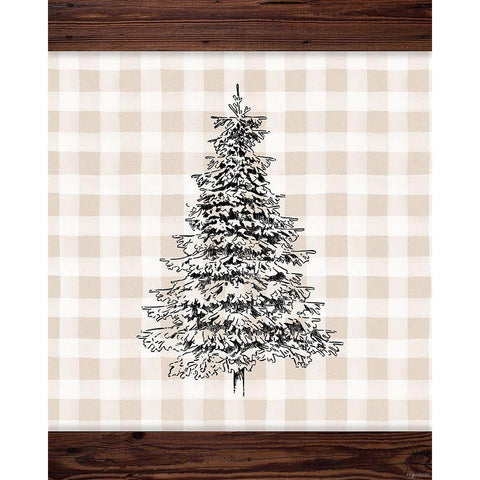 Sketchy Tree Black Modern Wood Framed Art Print by Brown, Kyra