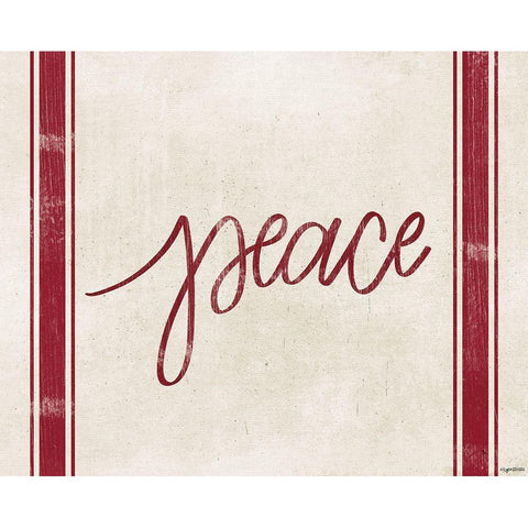 Peace Stripes White Modern Wood Framed Art Print by Brown, Kyra