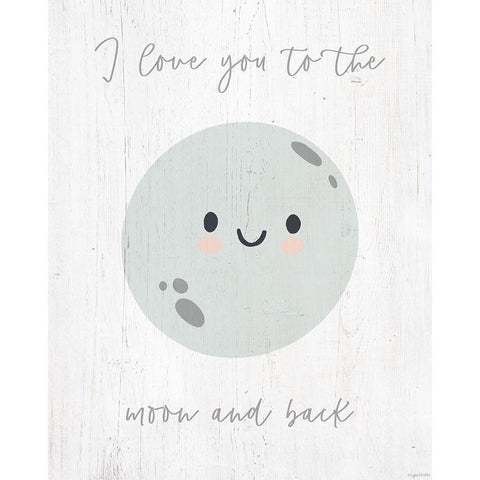 Moon and Back Gold Ornate Wood Framed Art Print with Double Matting by Brown, Kyra