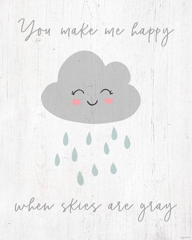 Gray Skies White Modern Wood Framed Art Print with Double Matting by Brown, Kyra