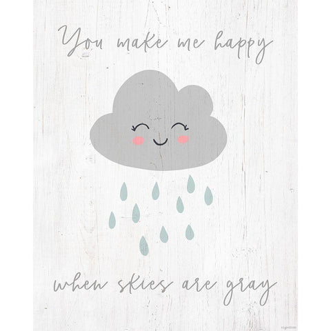 Gray Skies Black Modern Wood Framed Art Print by Brown, Kyra