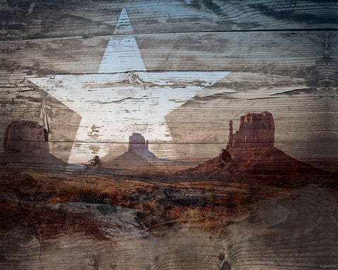 Desert Star Black Ornate Wood Framed Art Print with Double Matting by Brown, Kyra