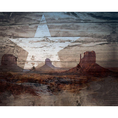 Desert Star Gold Ornate Wood Framed Art Print with Double Matting by Brown, Kyra