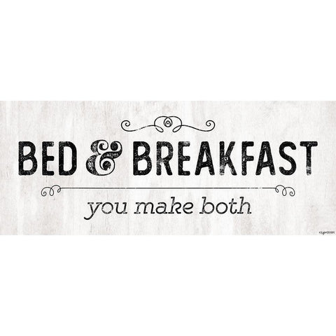 Bed and Breakfast White Modern Wood Framed Art Print by Brown, Kyra