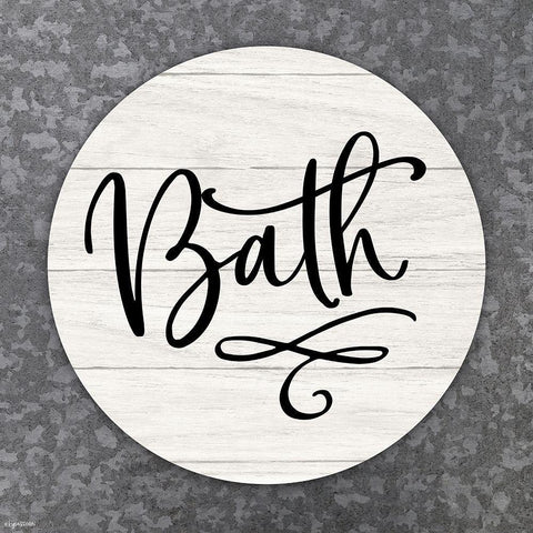 Bath Black Ornate Wood Framed Art Print with Double Matting by Brown, Kyra