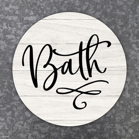 Bath Black Modern Wood Framed Art Print with Double Matting by Brown, Kyra