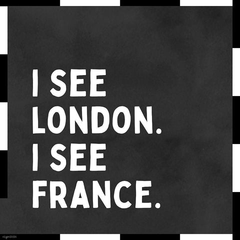 I See London Black Modern Wood Framed Art Print with Double Matting by Brown, Kyra