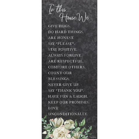 In This Houseâ€¦ Black Modern Wood Framed Art Print with Double Matting by Brown, Kyra