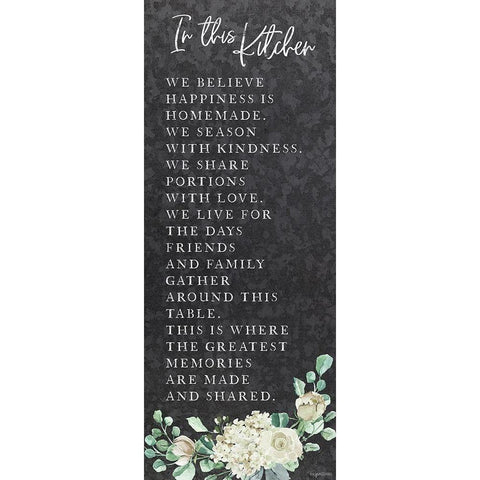 In This Kitchen Black Modern Wood Framed Art Print by Brown, Kyra