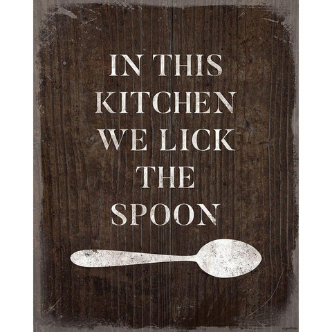 Lick the Spoon Gold Ornate Wood Framed Art Print with Double Matting by Brown, Kyra