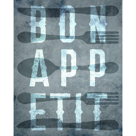 Bon Appetit White Modern Wood Framed Art Print by Brown, Kyra