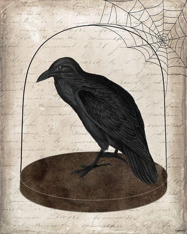 Raven Jar Black Ornate Wood Framed Art Print with Double Matting by Brown, Kyra