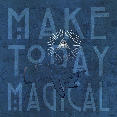 Make Today Magical White Modern Wood Framed Art Print with Double Matting by Brown, Kyra