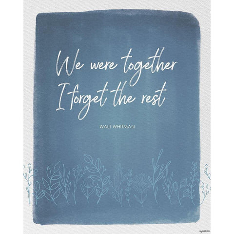 We Were Together Black Modern Wood Framed Art Print by Brown, Kyra