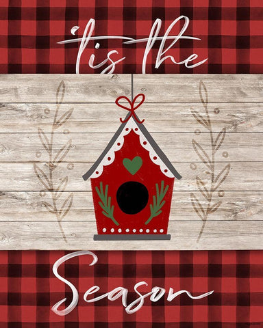 Tis the Season Black Ornate Wood Framed Art Print with Double Matting by Brown, Kyra