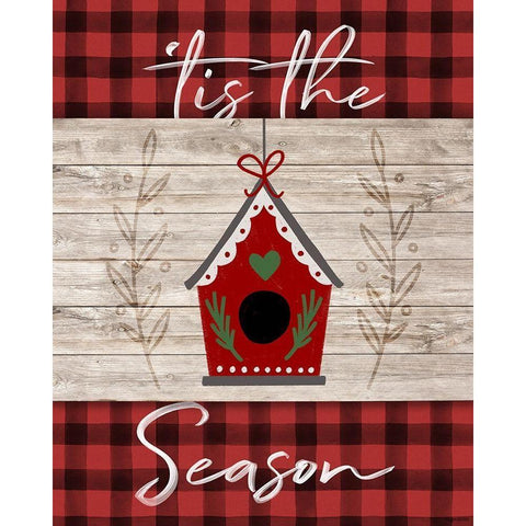 Tis the Season Black Modern Wood Framed Art Print by Brown, Kyra
