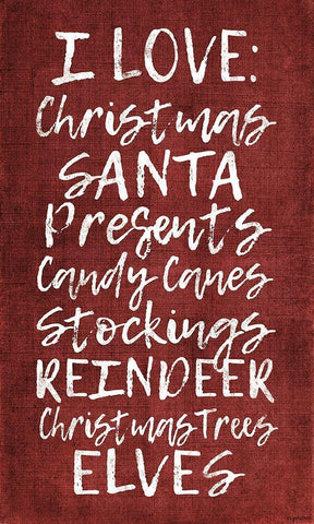 Christmas Loves Black Ornate Wood Framed Art Print with Double Matting by Brown, Kyra
