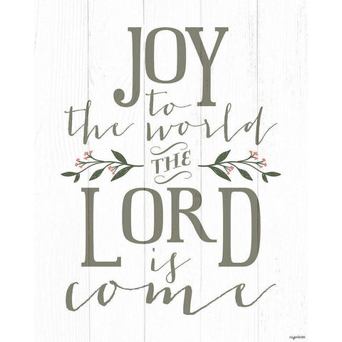 Joy to the World Black Modern Wood Framed Art Print with Double Matting by Brown, Kyra