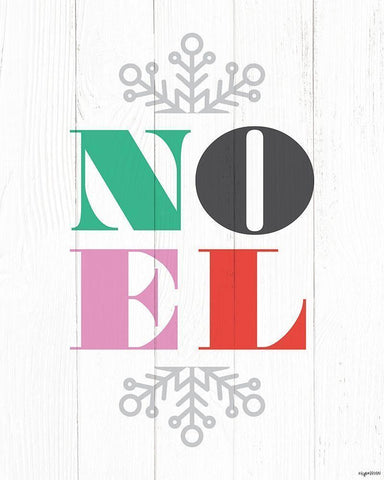 Noel   White Modern Wood Framed Art Print with Double Matting by Brown, Kyra