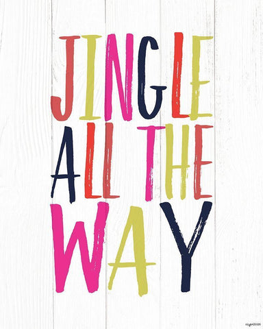 Jingle All the Way Black Ornate Wood Framed Art Print with Double Matting by Brown, Kyra