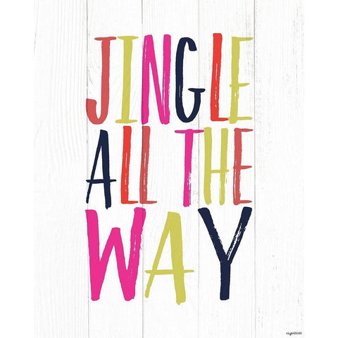 Jingle All the Way Gold Ornate Wood Framed Art Print with Double Matting by Brown, Kyra