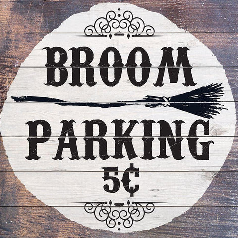 Broom Parking Gold Ornate Wood Framed Art Print with Double Matting by Brown, Kyra
