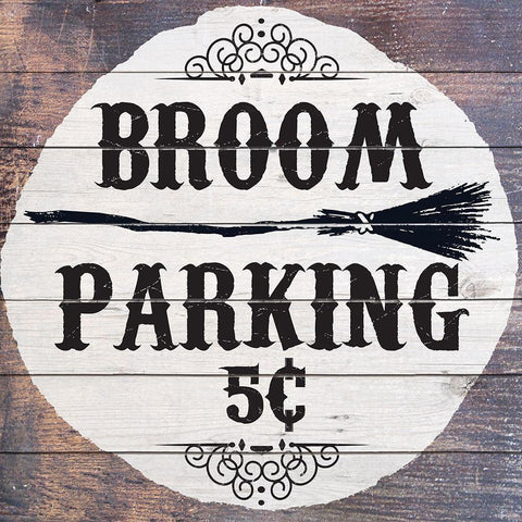 Broom Parking Black Ornate Wood Framed Art Print with Double Matting by Brown, Kyra