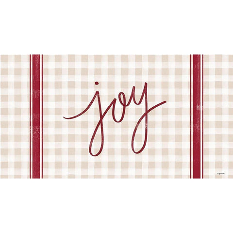 Joy Plaid Black Modern Wood Framed Art Print by Brown, Kyra