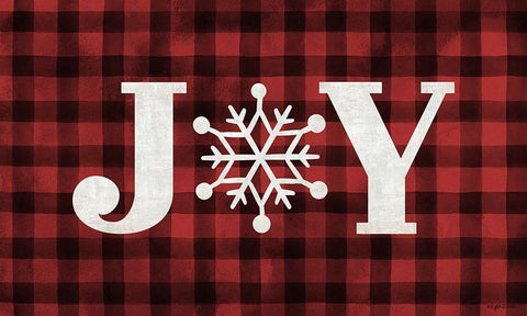 Plaid Joy White Modern Wood Framed Art Print with Double Matting by Brown, Kyra