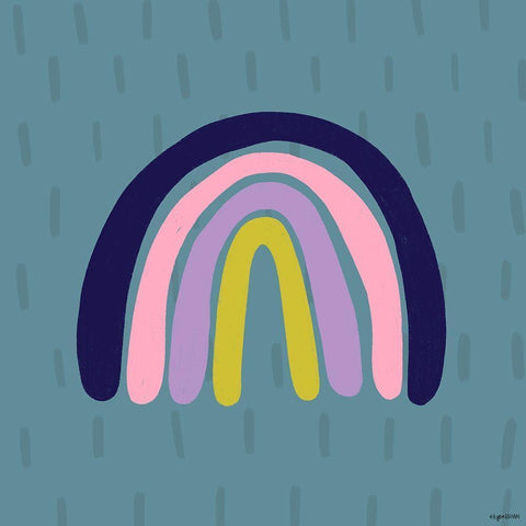 Rainbow Black Modern Wood Framed Art Print with Double Matting by Brown, Kyra