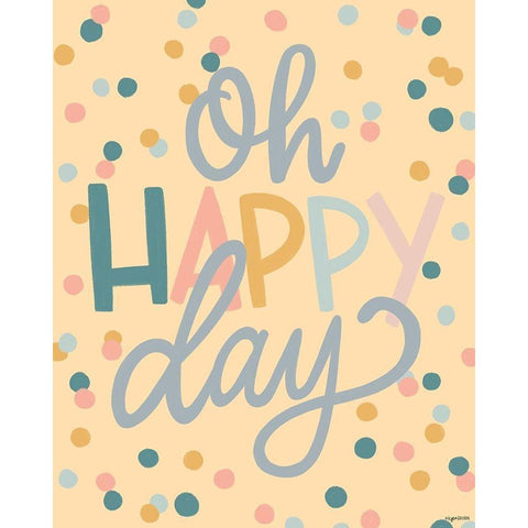 Oh Happy Day Black Modern Wood Framed Art Print with Double Matting by Brown, Kyra