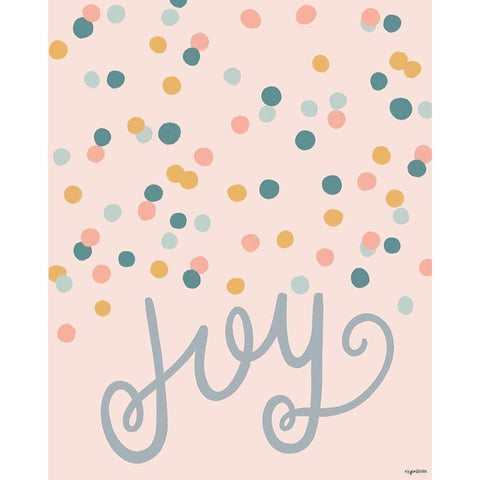 Joy White Modern Wood Framed Art Print by Brown, Kyra