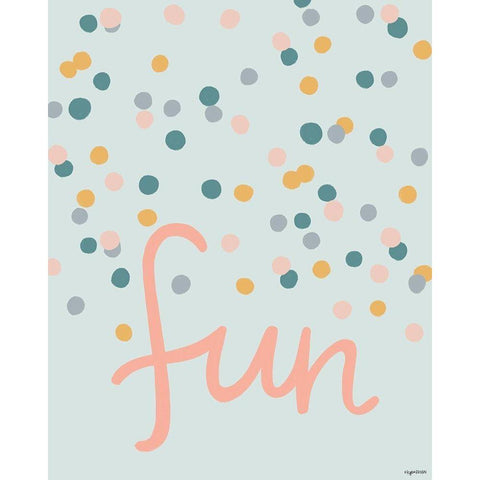 Fun White Modern Wood Framed Art Print by Brown, Kyra