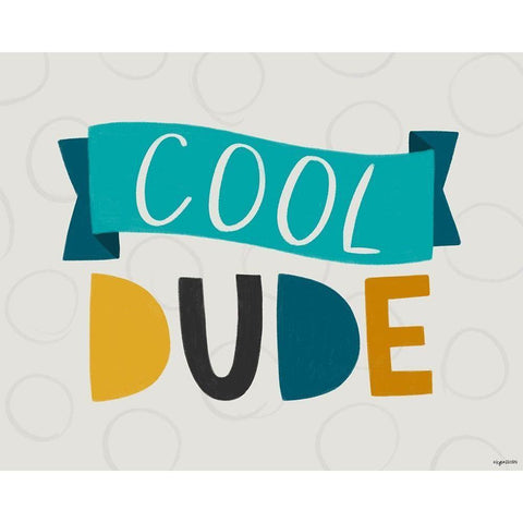 Cool Dude Gold Ornate Wood Framed Art Print with Double Matting by Brown, Kyra