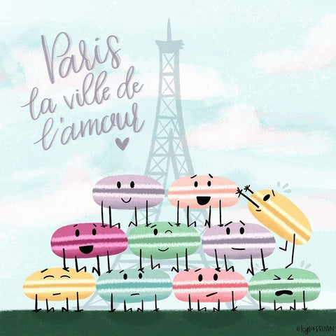 Macaroons Gold Ornate Wood Framed Art Print with Double Matting by Brown, Kyra