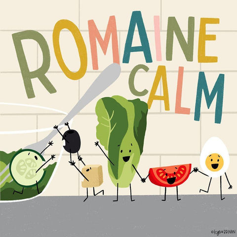 Romaine Calm Black Modern Wood Framed Art Print by Brown, Kyra
